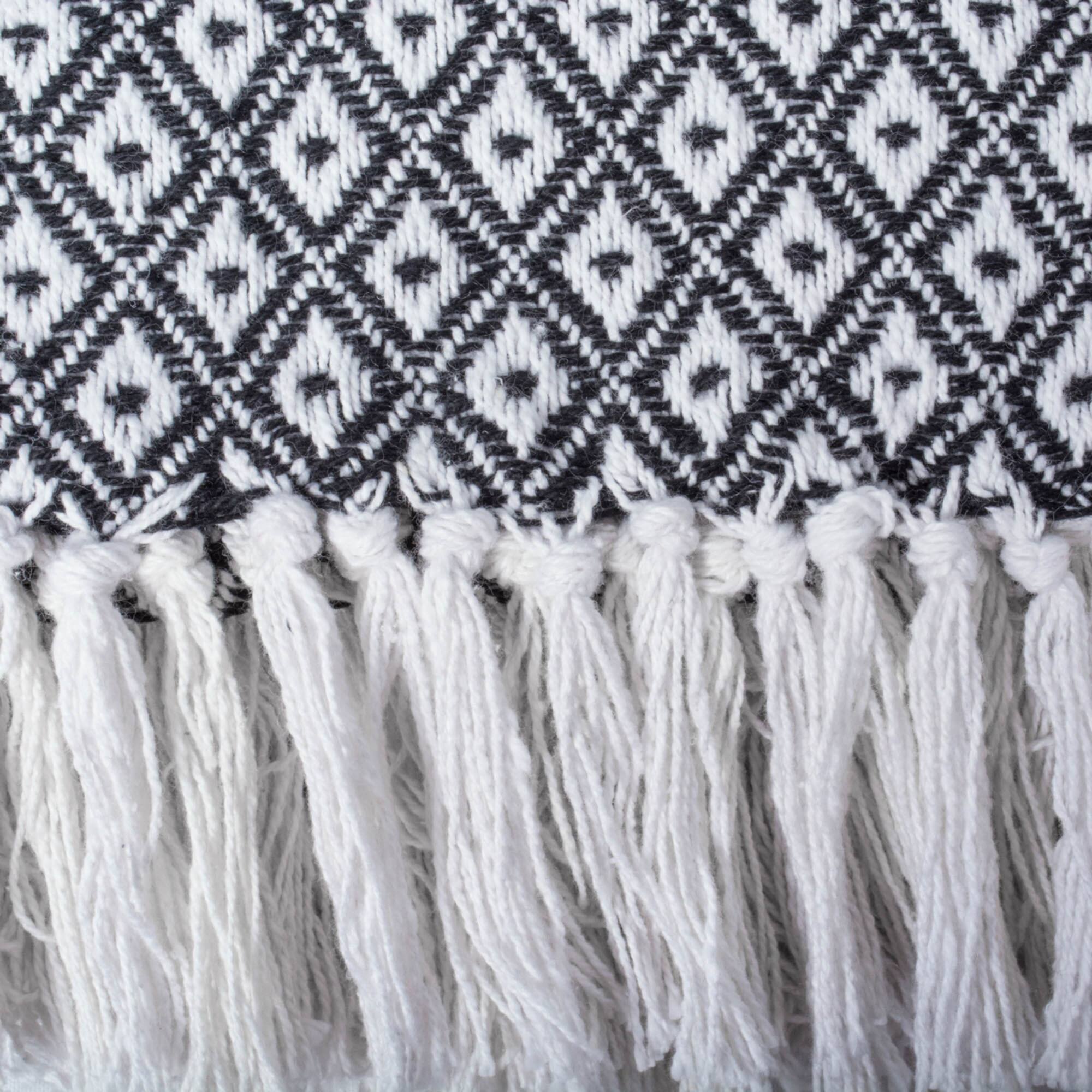 Black Mini Diamond Throw